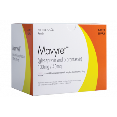 MAVYRET 100 / 40 MG ( GLECAPREVIR / PIBRENTASVIR ) 4-WEEK SUPPLY 21 TABLETS